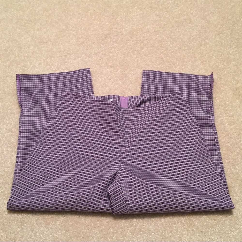 ☀️Purple & Black patterned capris